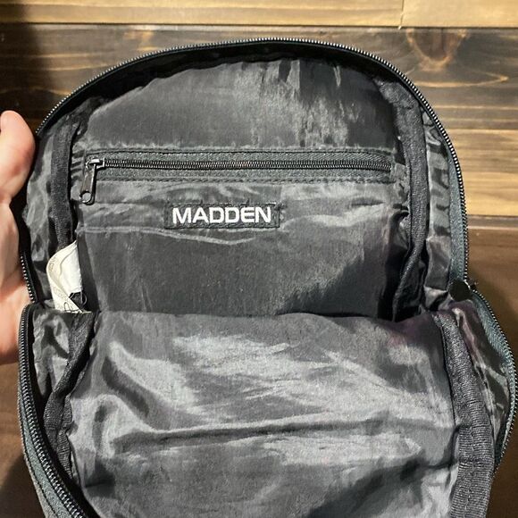 Madden Black Three Compartment Sling Travel Bag - Picture 7 of 12